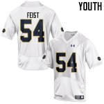 Notre Dame Fighting Irish Youth Lincoln Feist #54 White Under Armour Authentic Stitched College NCAA Football Jersey VDW8699AK